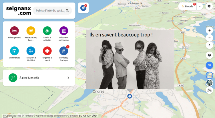 La carte au centre du dispositif d'accueil de l'Office de Tourisme : l'exemple du Seignanx